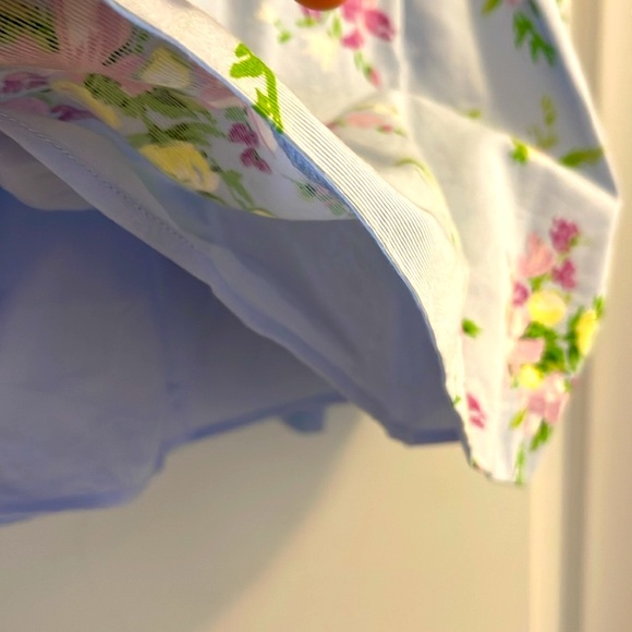 Janie and Jack Girls Light Blue and Purple Floral Cotton Lined Dress Size 10 - Picture 3 of 4